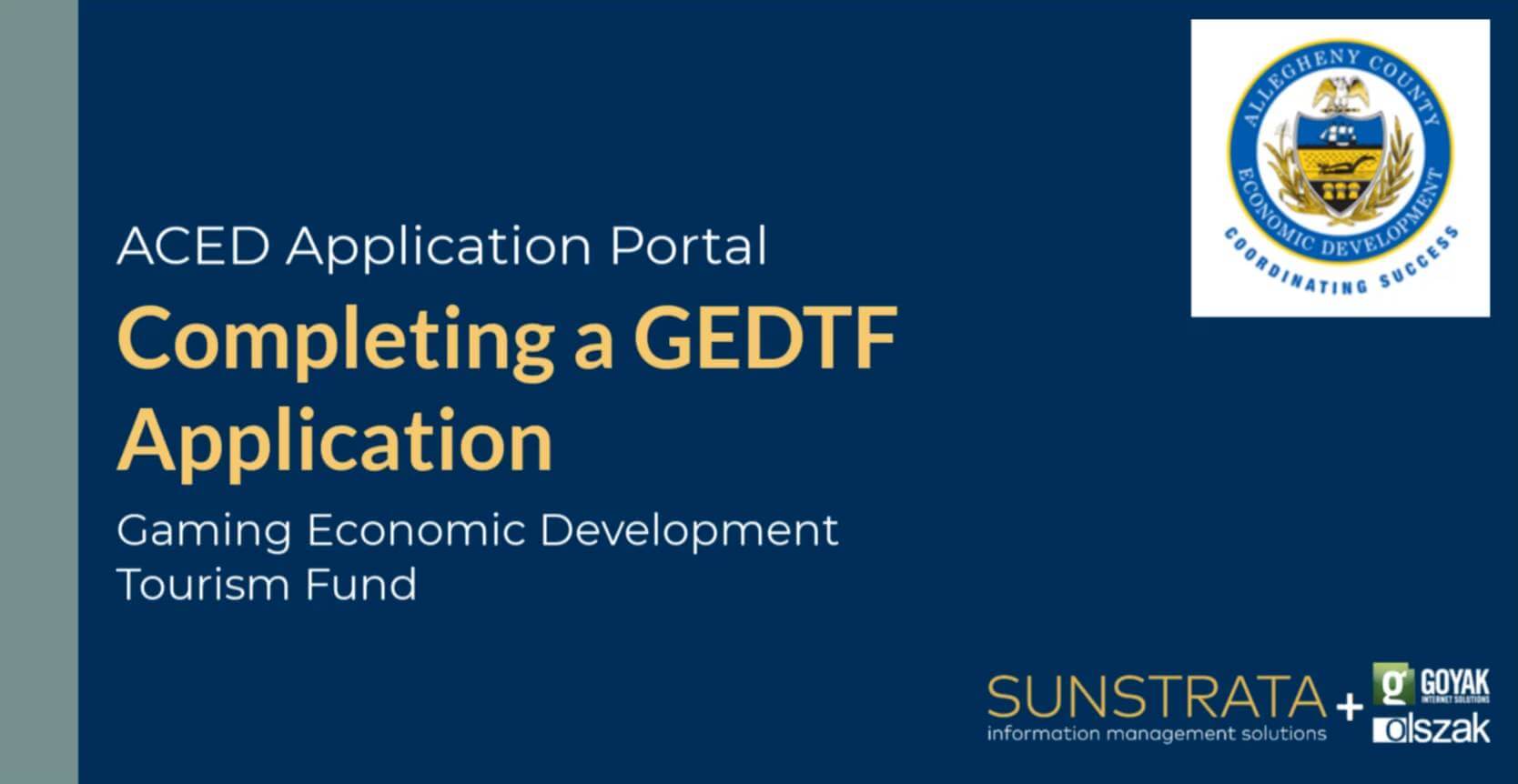 Starting a GEDTF Application